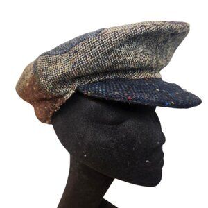 Donegal Hatman of Ireland Tweed Wool Patchwork Newsboy Cap Hat